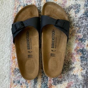 BIRKENSTOCK Madrid Black Sandals Narrow Fit